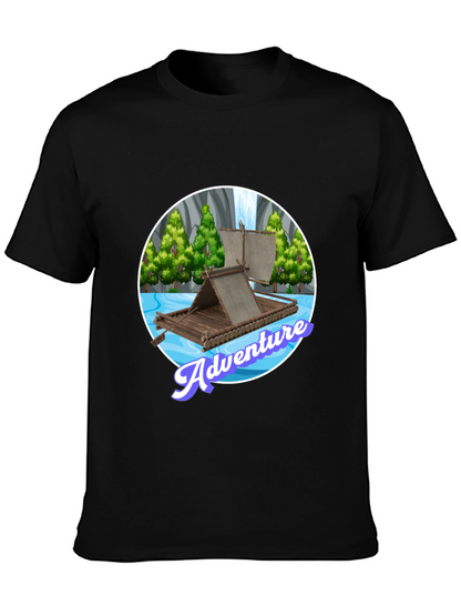 Adventure Raft Graphic Tee - Stylish Outdoor Design