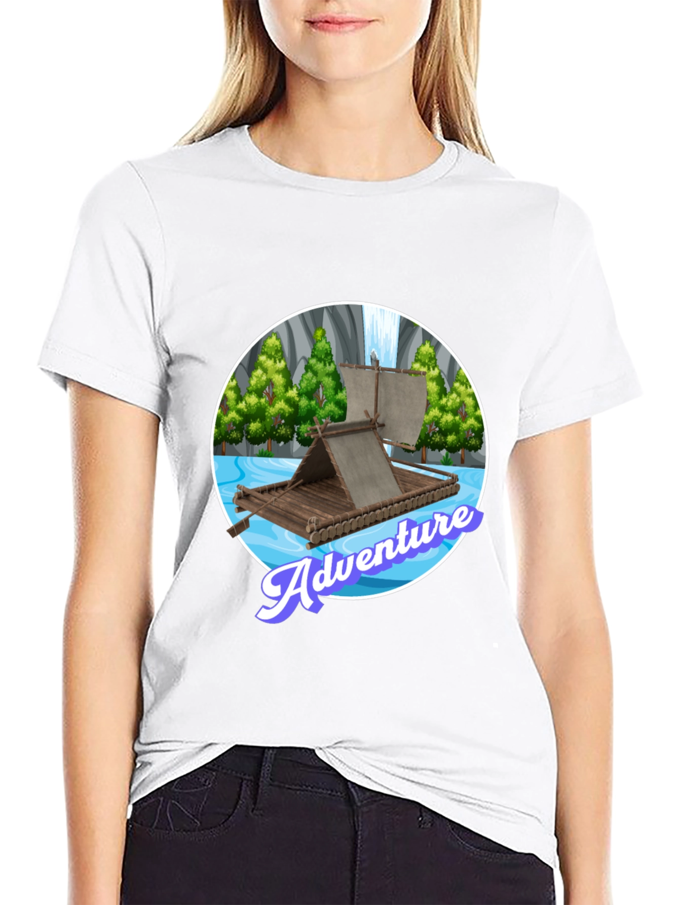 Adventure Raft Graphic Tee - Stylish Outdoor Design