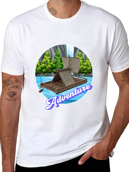 Adventure Raft Graphic Tee - Stylish Outdoor Design