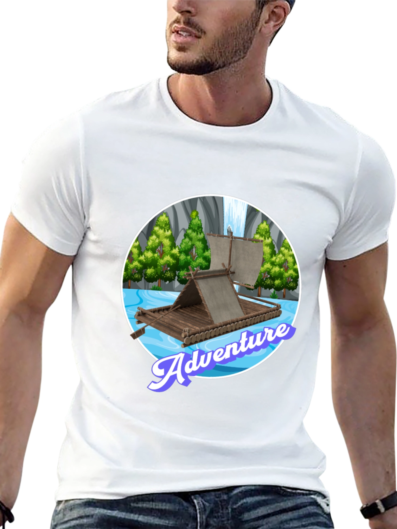 Adventure Raft Graphic Tee - Stylish Outdoor Design