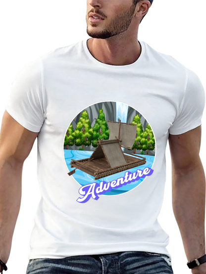 Adventure Raft Graphic Tee - Stylish Outdoor Design