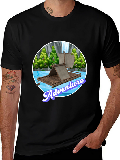 Adventure Raft Graphic Tee - Stylish Outdoor Design