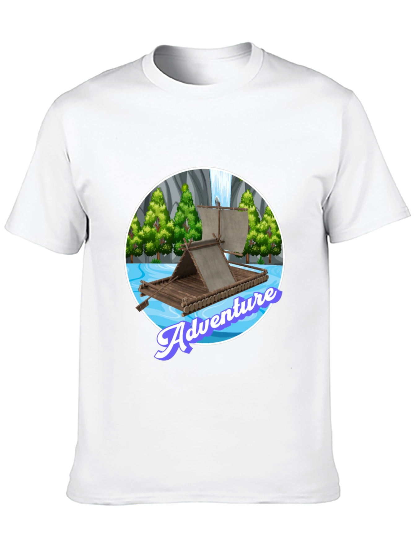 Adventure Raft Graphic Tee - Stylish Outdoor Design
