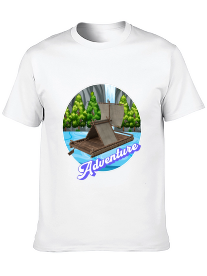 Adventure Raft Graphic Tee - Stylish Outdoor Design