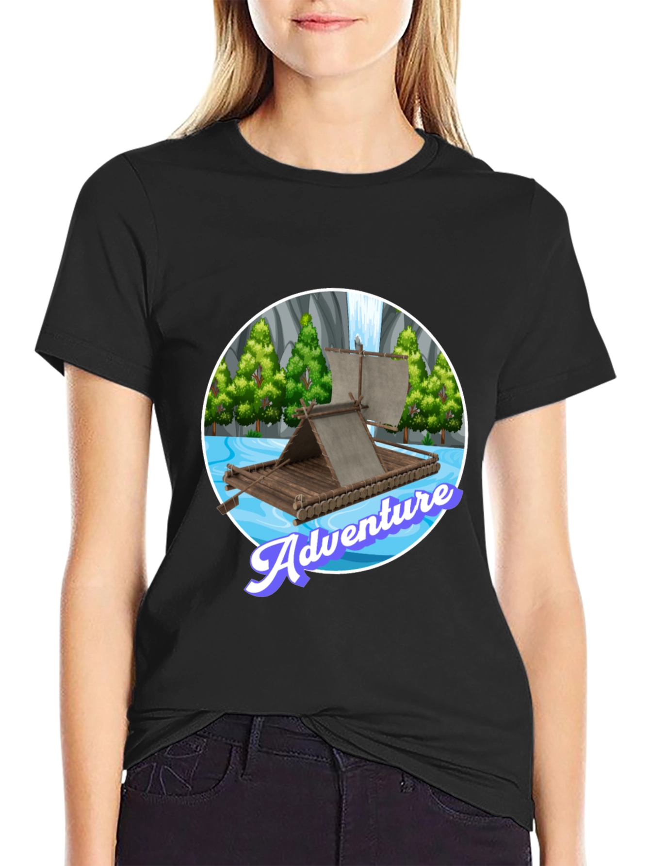 Adventure Raft Graphic Tee - Stylish Outdoor Design