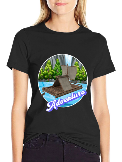 Adventure Raft Graphic Tee - Stylish Outdoor Design