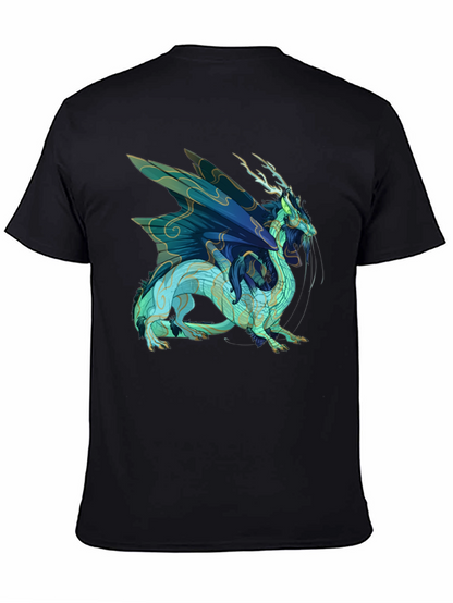 Black T-Shirt with Dragon Graphic
