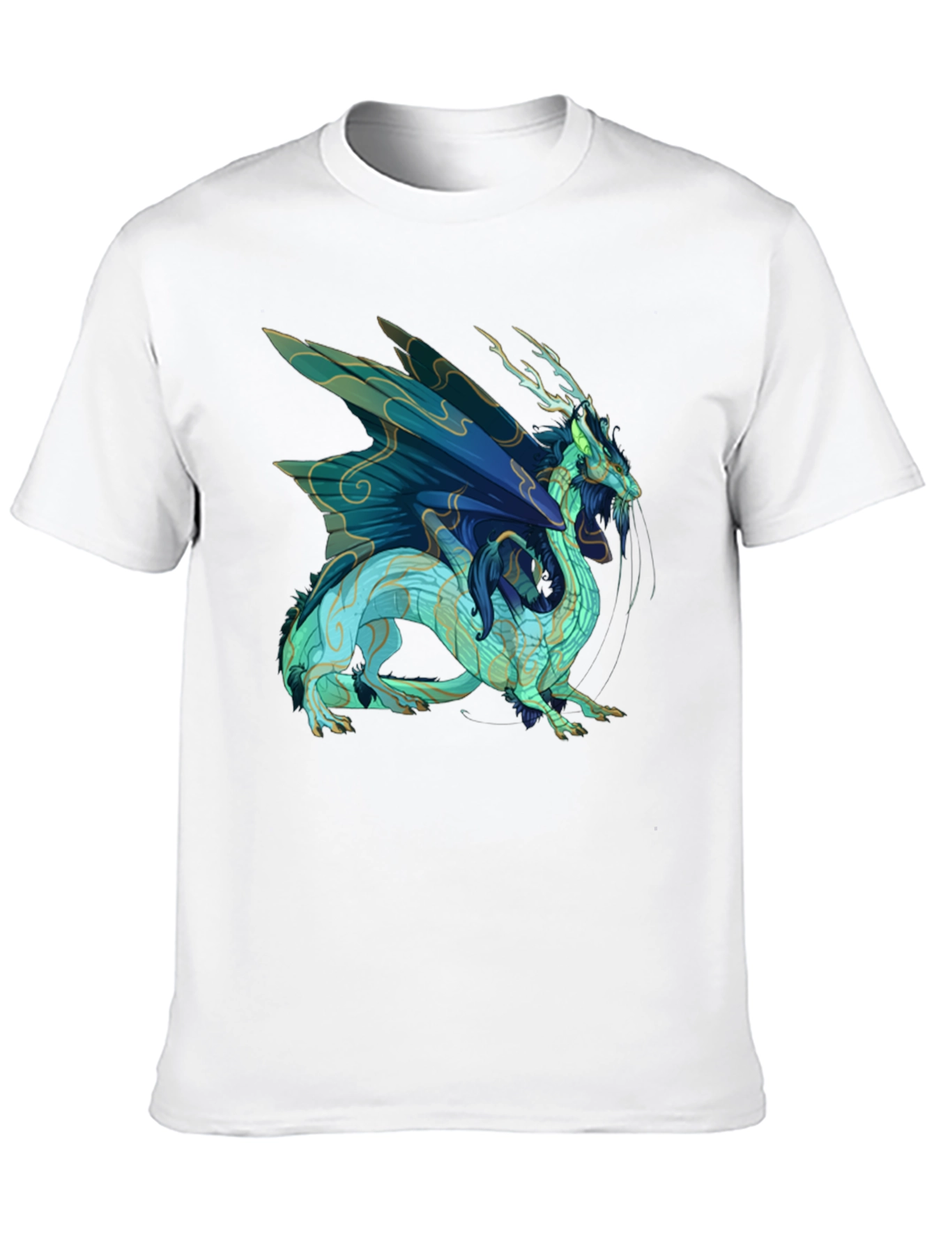 Black T-Shirt with Dragon Graphic