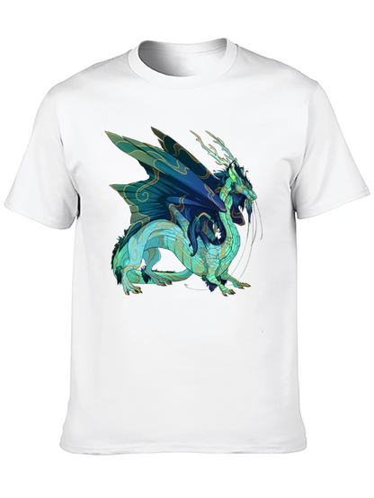 Black T-Shirt with Dragon Graphic