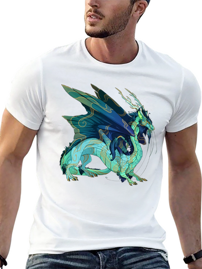 Black T-Shirt with Dragon Graphic