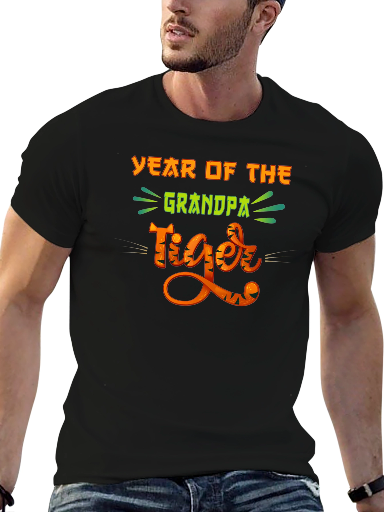 Year of the Grandpa Tiger Graphic Tee