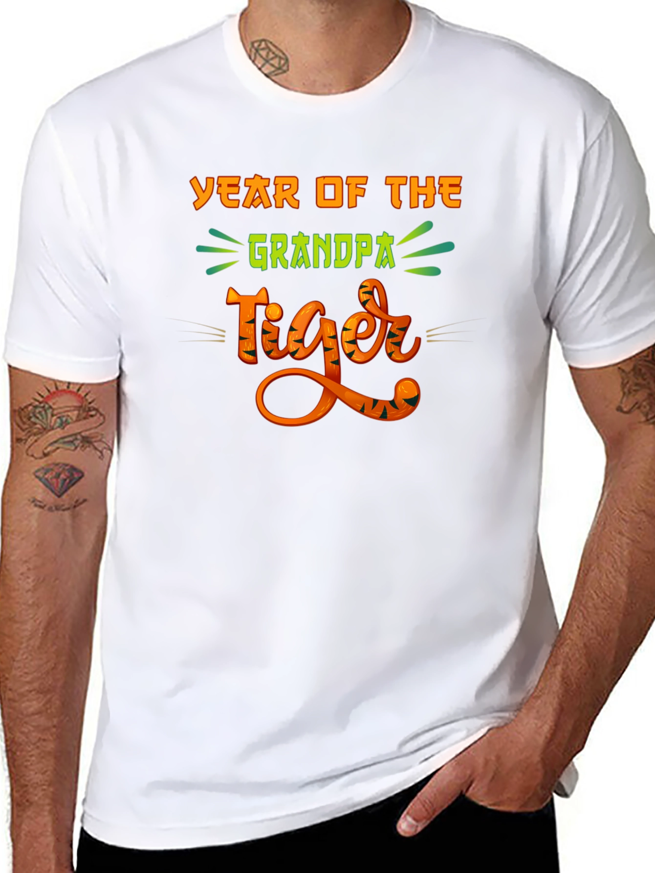 Year of the Grandpa Tiger Graphic Tee