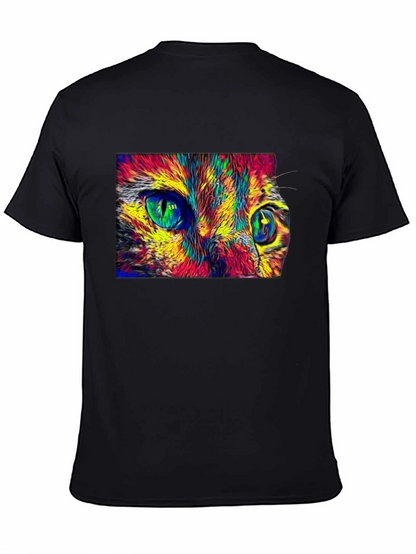 Abstract Cat Eyes Graphic T-Shirt