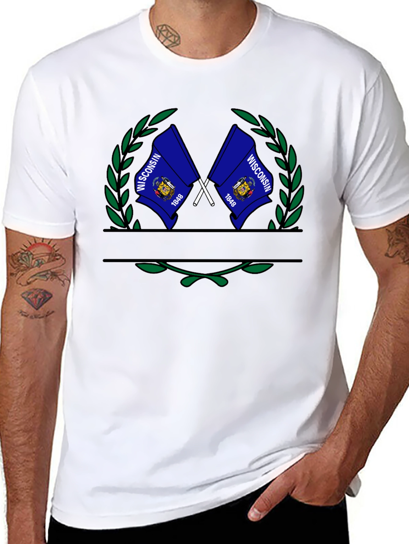 Wisconsin Flag Graphic T-Shirt