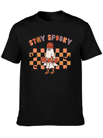 Stay Spooky Ghost Skateboard T-Shirt