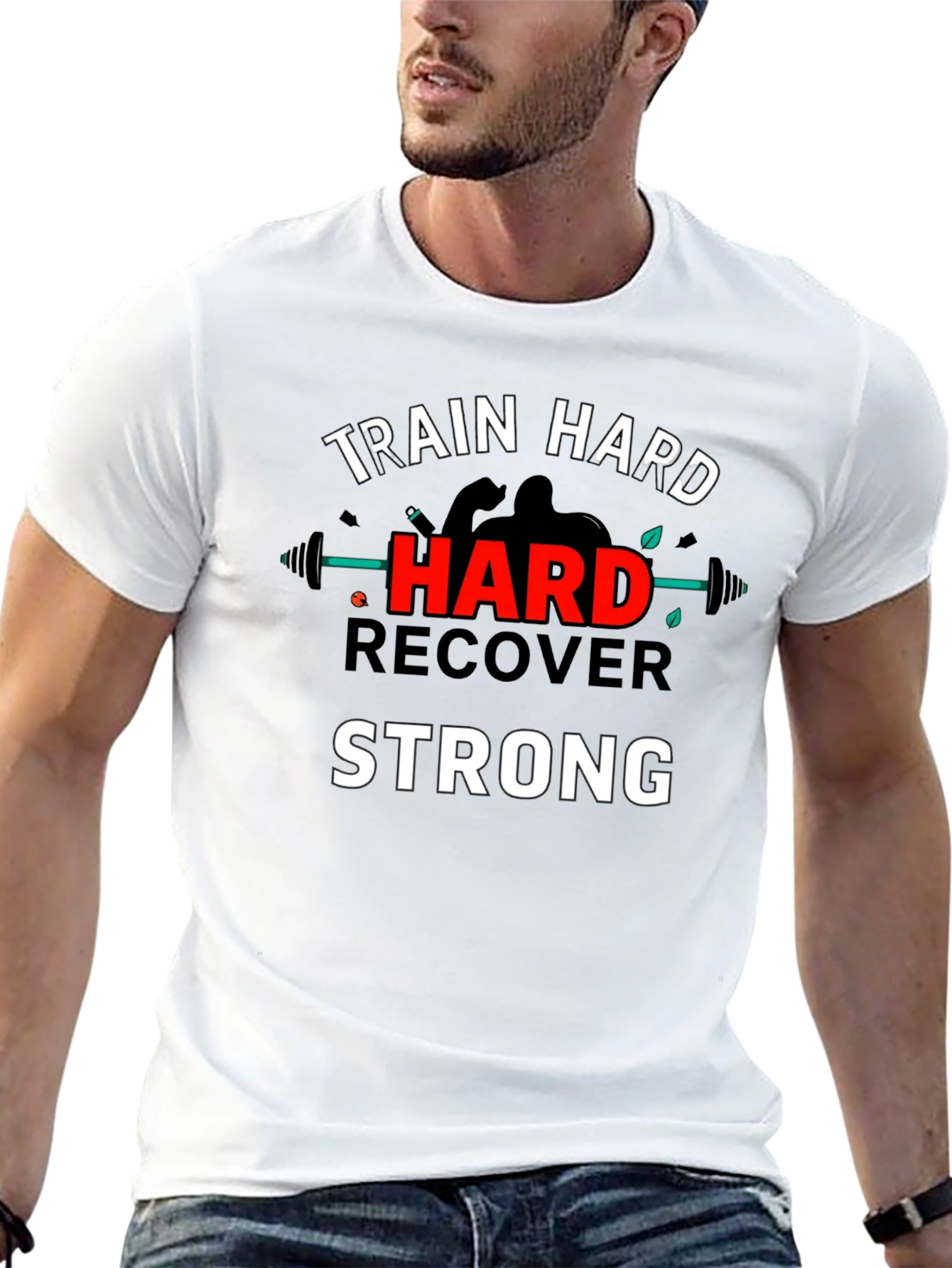 Train Hard Recover Strong Graphic T-Shirt