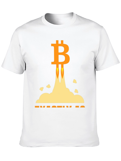 Bitcoin Rocket Launch Black T-Shirt