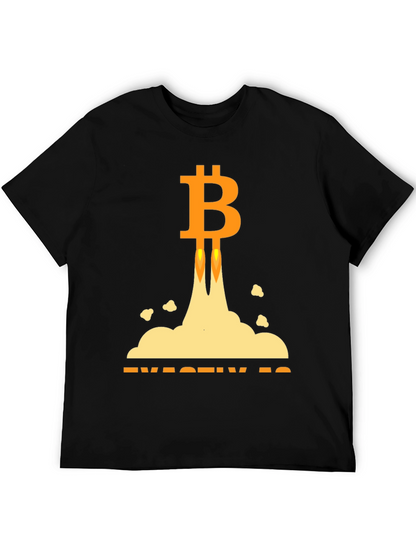 Bitcoin Rocket Launch Black T-Shirt