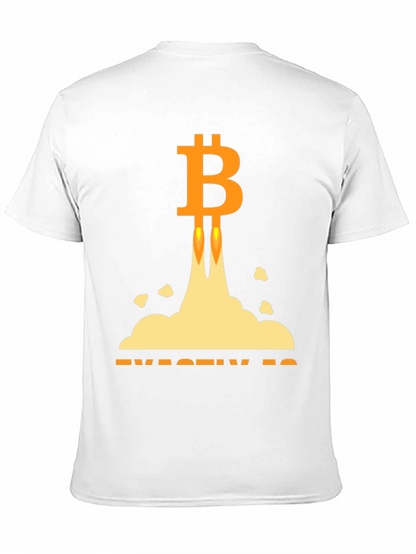 Bitcoin Rocket Launch Black T-Shirt
