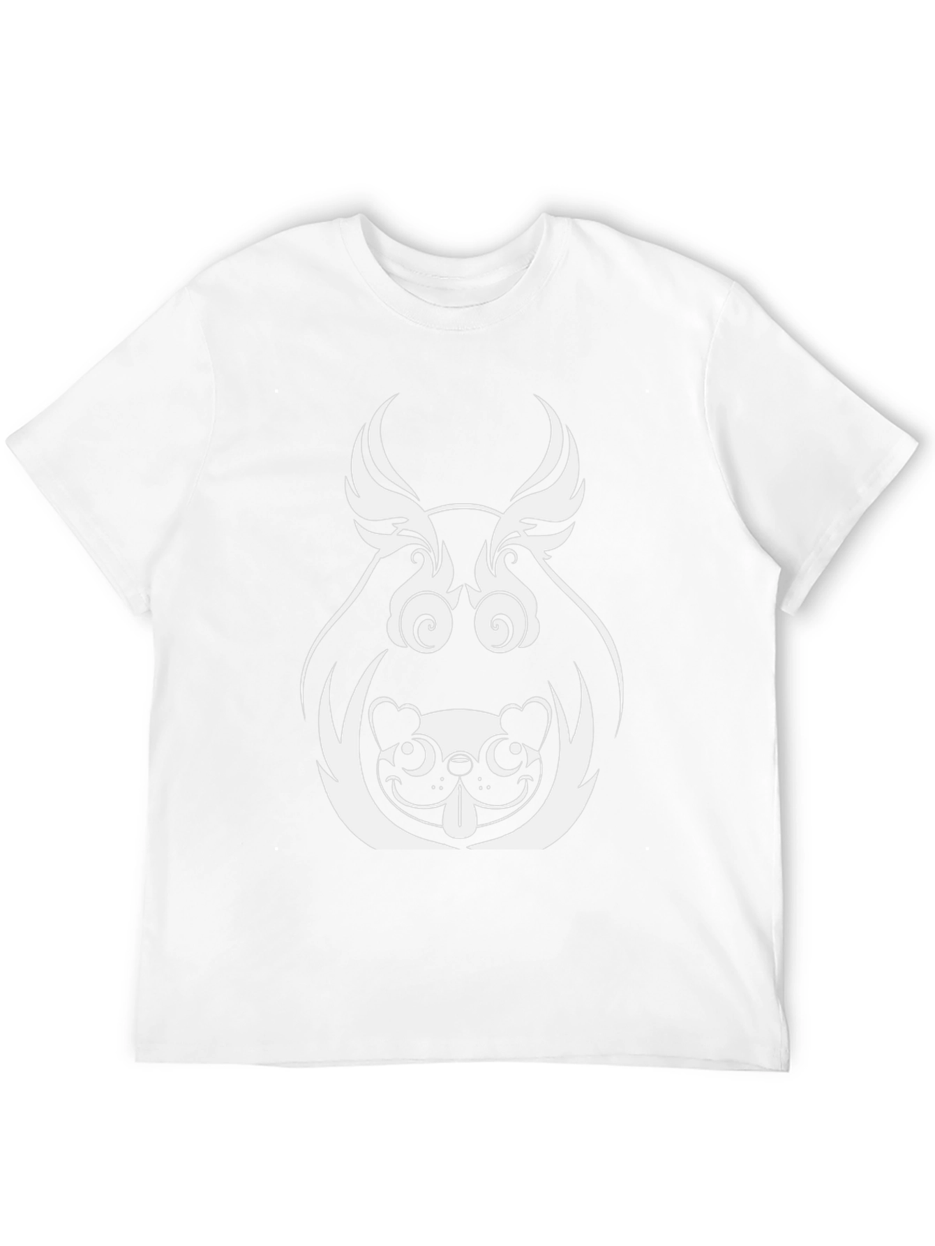 Unique Graphic Tee - Pug Dog Design Black