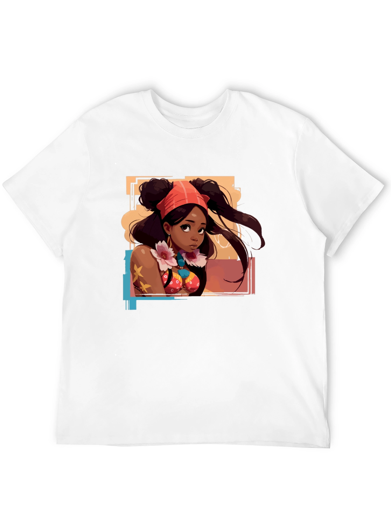 Anime Girl Graphic T-Shirt - Black