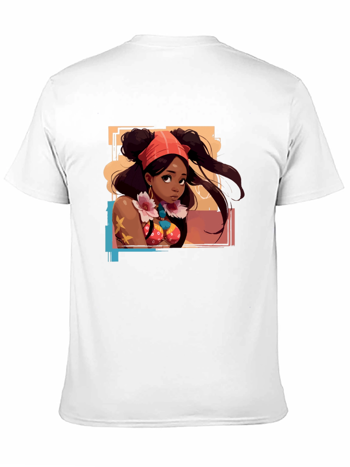 Anime Girl Graphic T-Shirt - Black