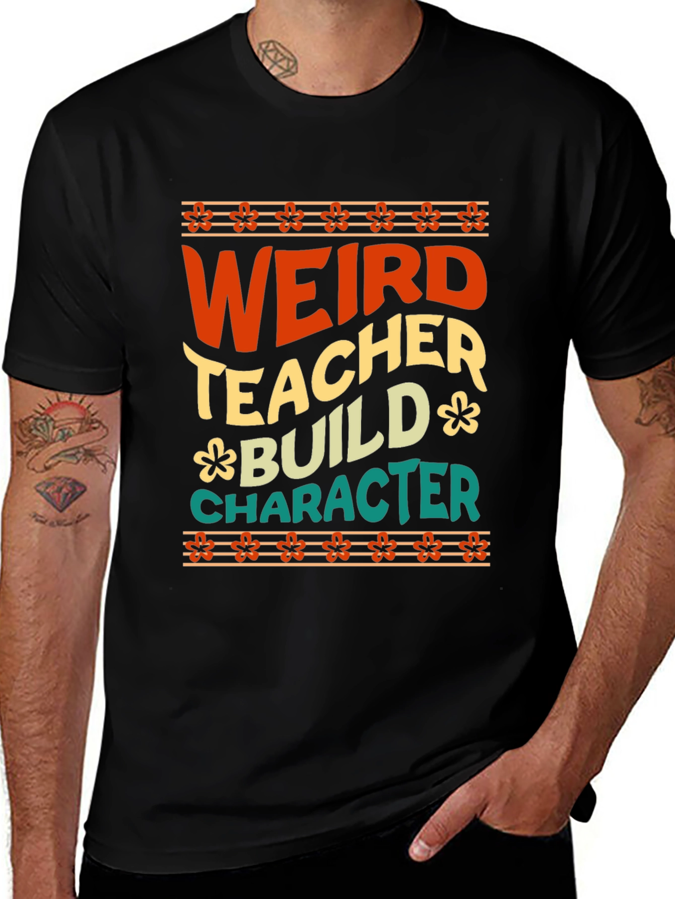 Weird Teacher Builds Character Graphic Tee