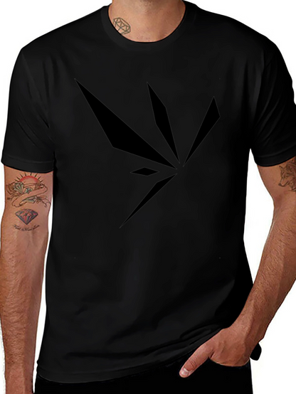 Black Abstract Graphic Print T-Shirt