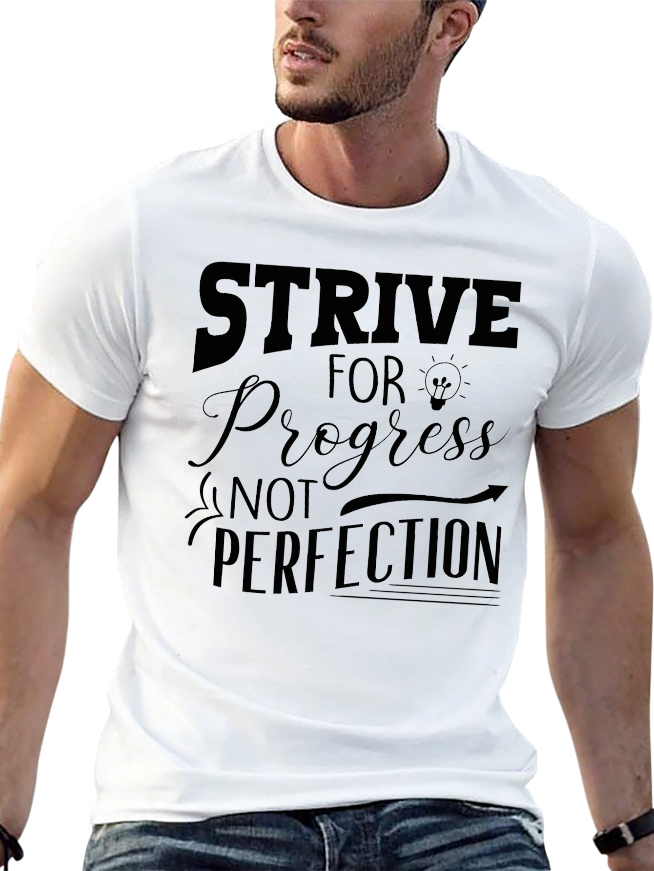 Strive for Progress T-Shirt - Motivational Tee