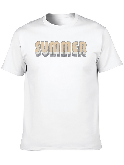 Summer Graphic Print Black T-Shirt
