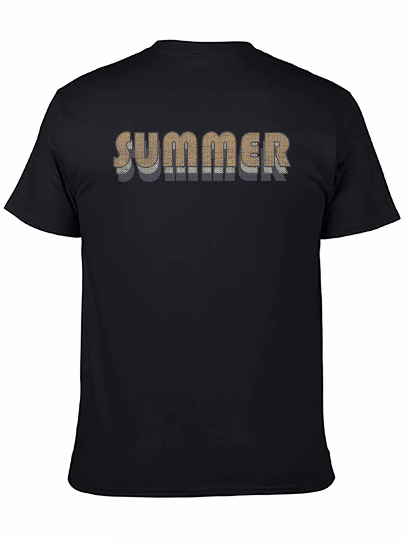 Summer Graphic Print Black T-Shirt