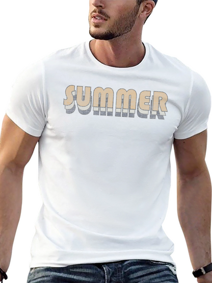 Summer Graphic Print Black T-Shirt