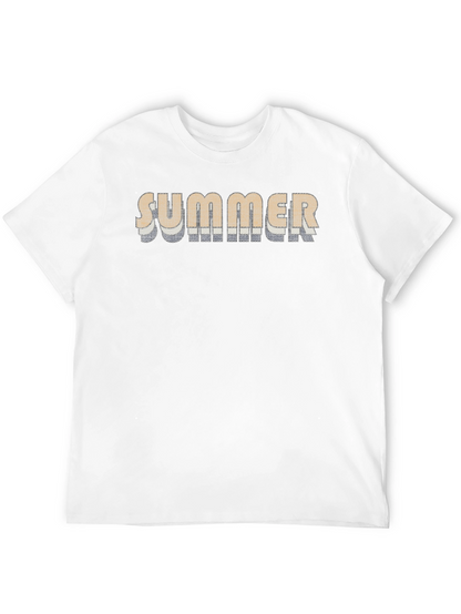 Summer Graphic Print Black T-Shirt