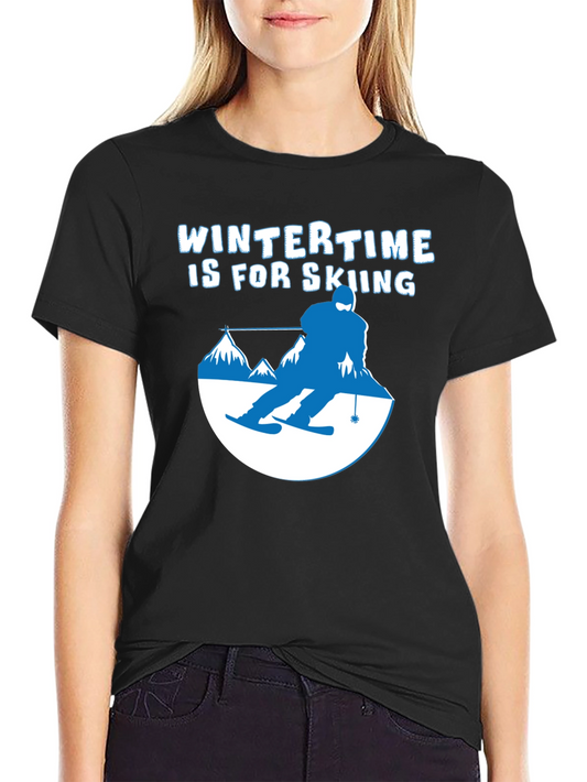 Wintertime Skiing Graphic Tee