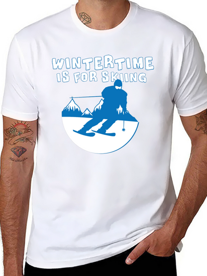 Wintertime Skiing Graphic Tee