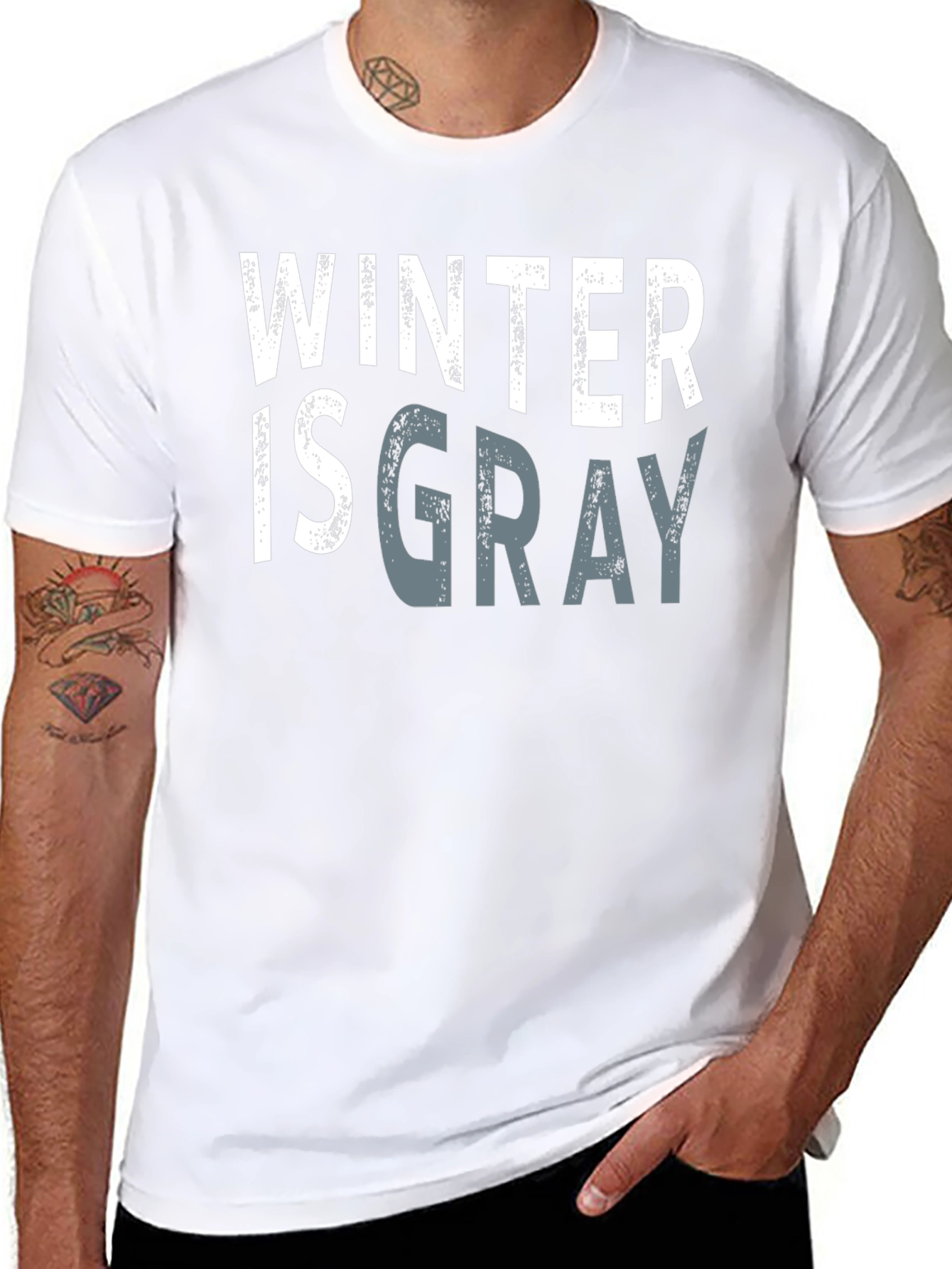 Winter is Gray Graphic Tee - Stylish Unisex T-Shirt
