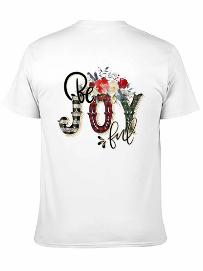 Be Joyful Floral Plaid Graphic Tee