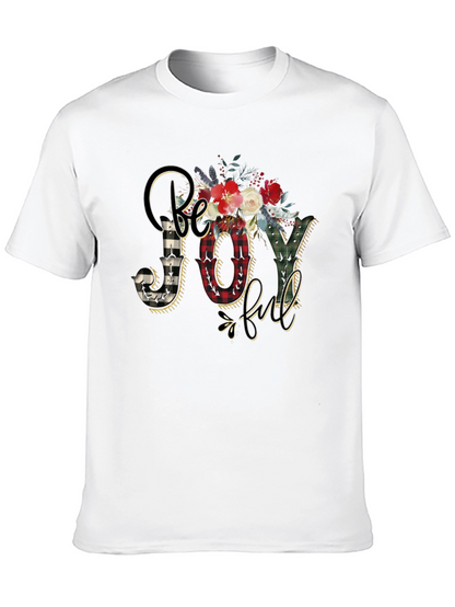 Be Joyful Floral Plaid Graphic Tee