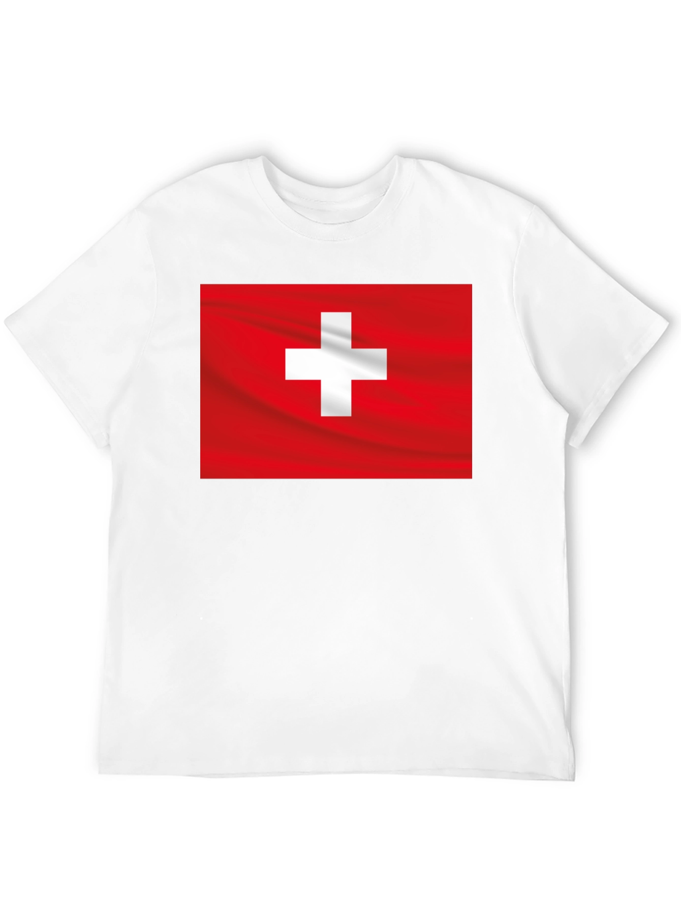 Swiss Flag Graphic Black T-Shirt