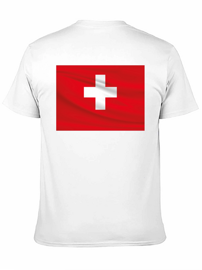 Swiss Flag Graphic Black T-Shirt