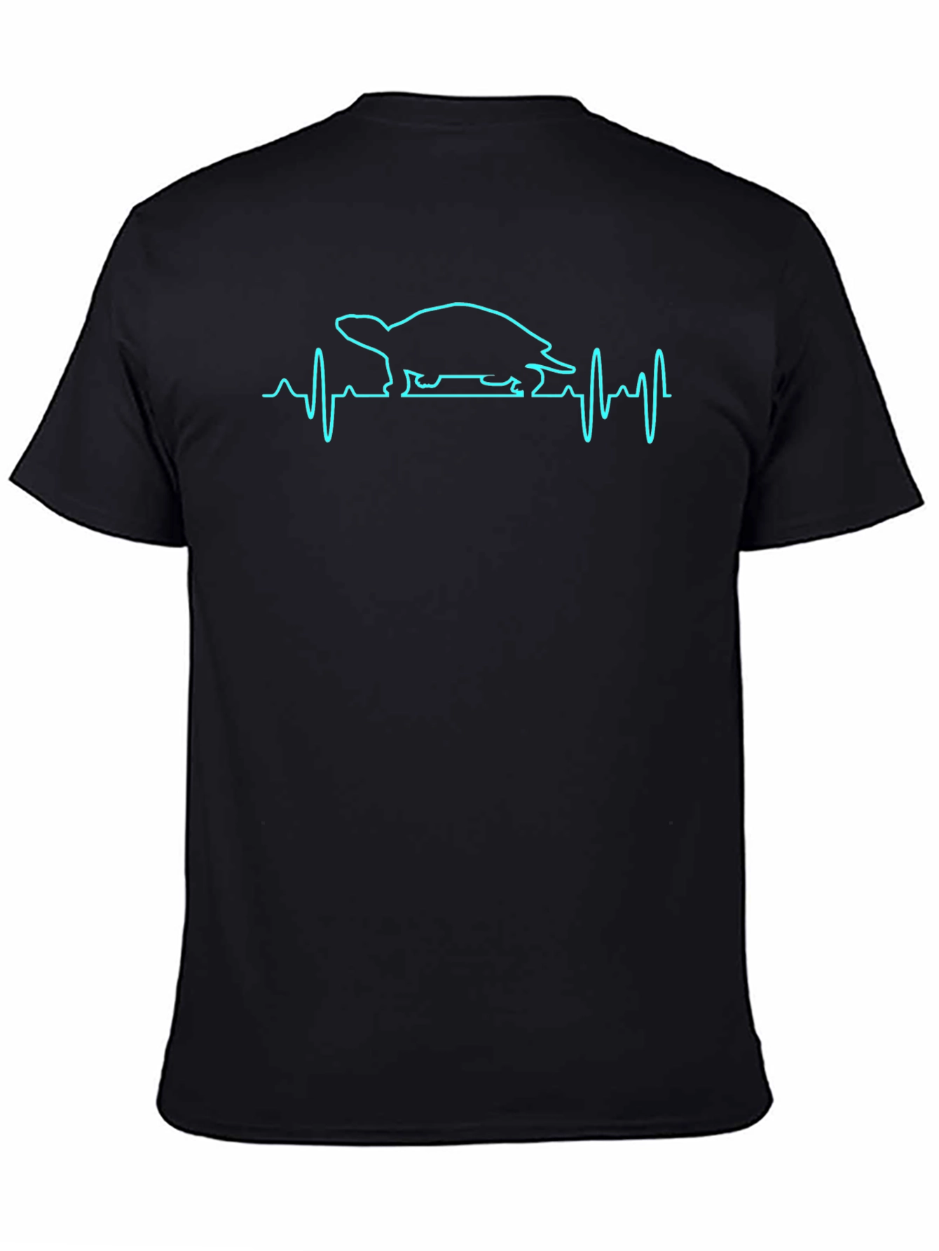 Turtle Heartbeat Graphic Tee - Black