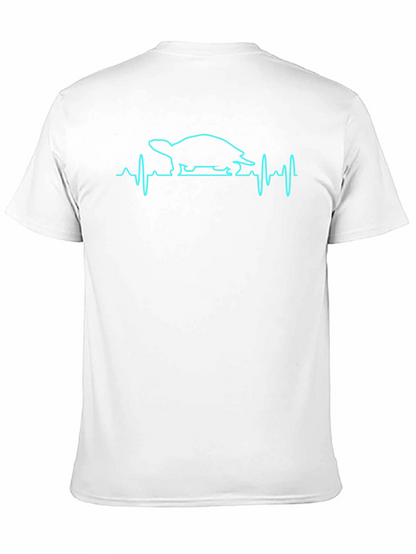 Turtle Heartbeat Graphic Tee - Black