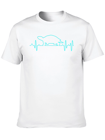 Turtle Heartbeat Graphic Tee - Black
