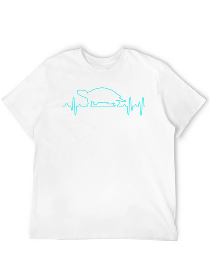 Turtle Heartbeat Graphic Tee - Black