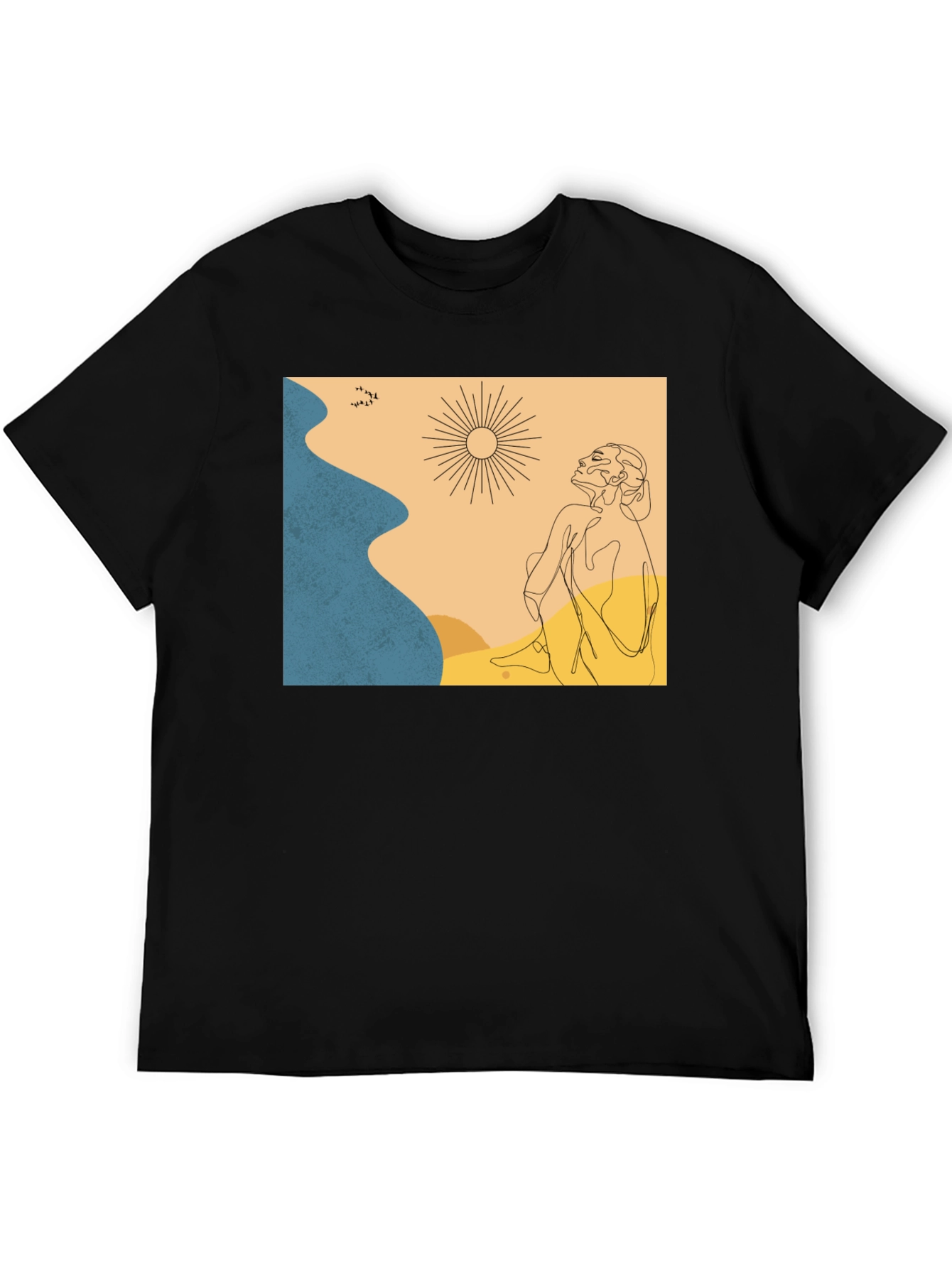 Abstract Graphic Print Crew Neck T-Shirt