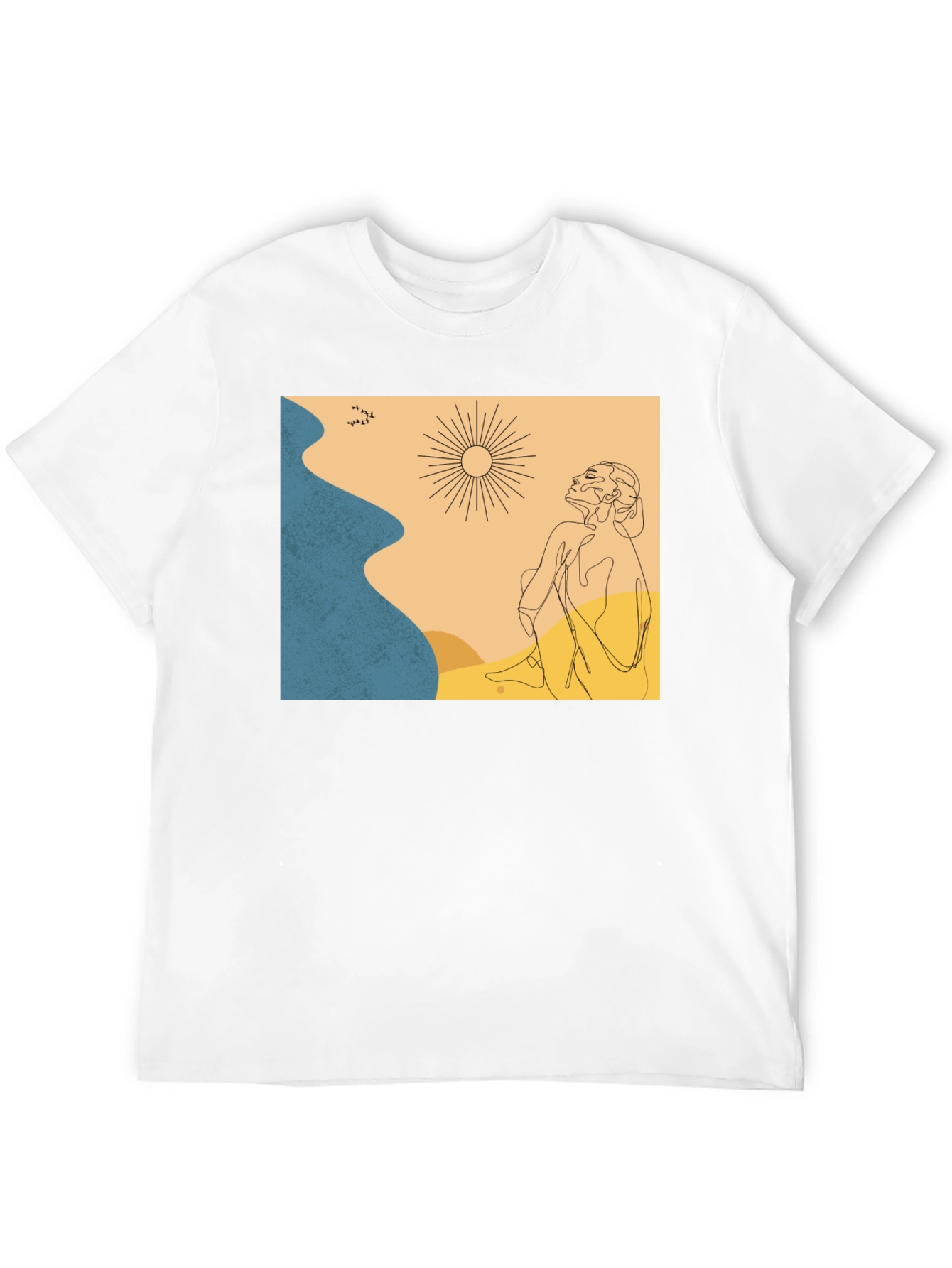 Abstract Graphic Print Crew Neck T-Shirt