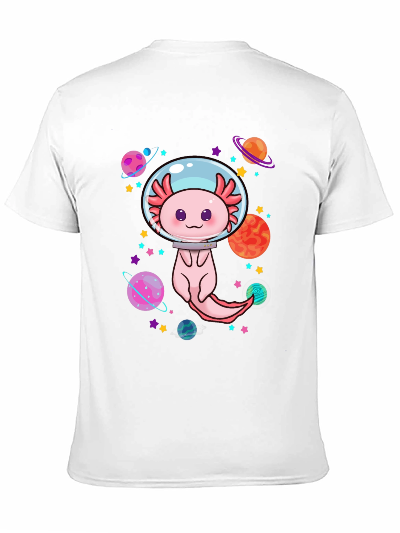 Axolotl Astronaut Graphic T-Shirt