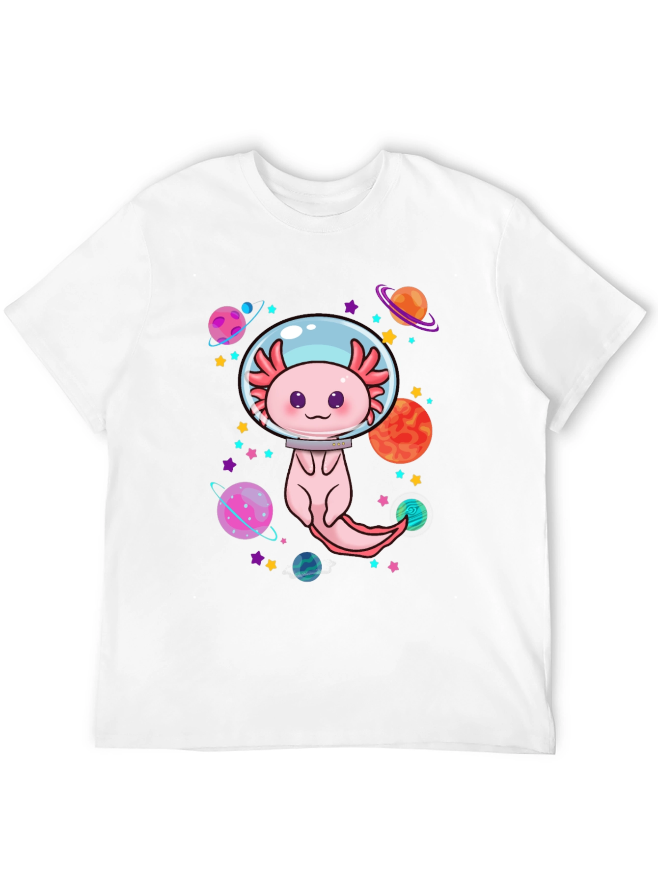 Axolotl Astronaut Graphic T-Shirt