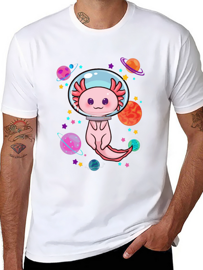 Axolotl Astronaut Graphic T-Shirt