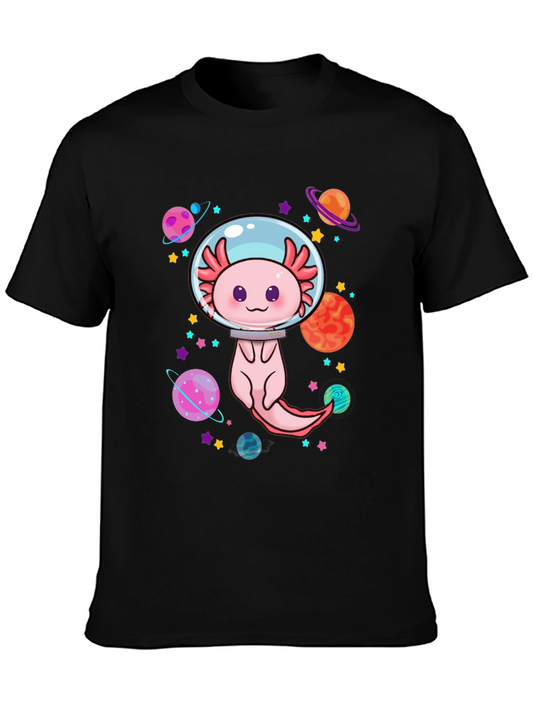 Axolotl Astronaut Graphic T-Shirt